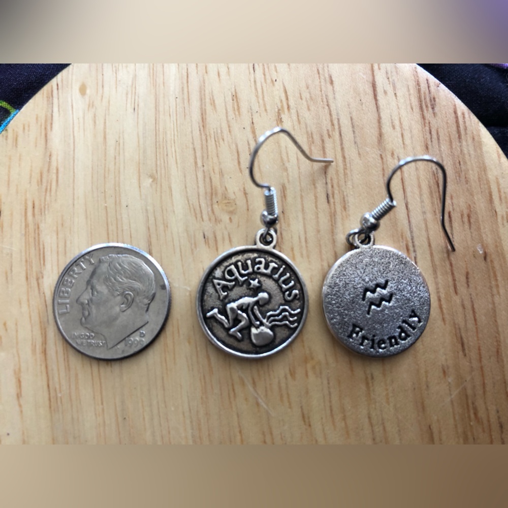 Zodiac Aquarius earrings